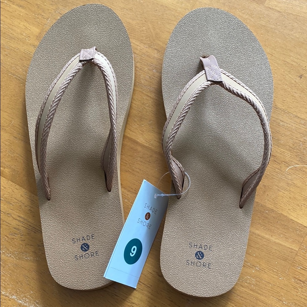 Shade & Shore Tan Flip Flops